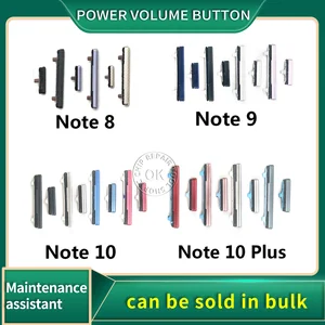 Bilashmart Power Button + Volume Side Button Samsung Galaxy Note 8 9 10 Plus Power Button + Volume Side Button Key Keys Buttons