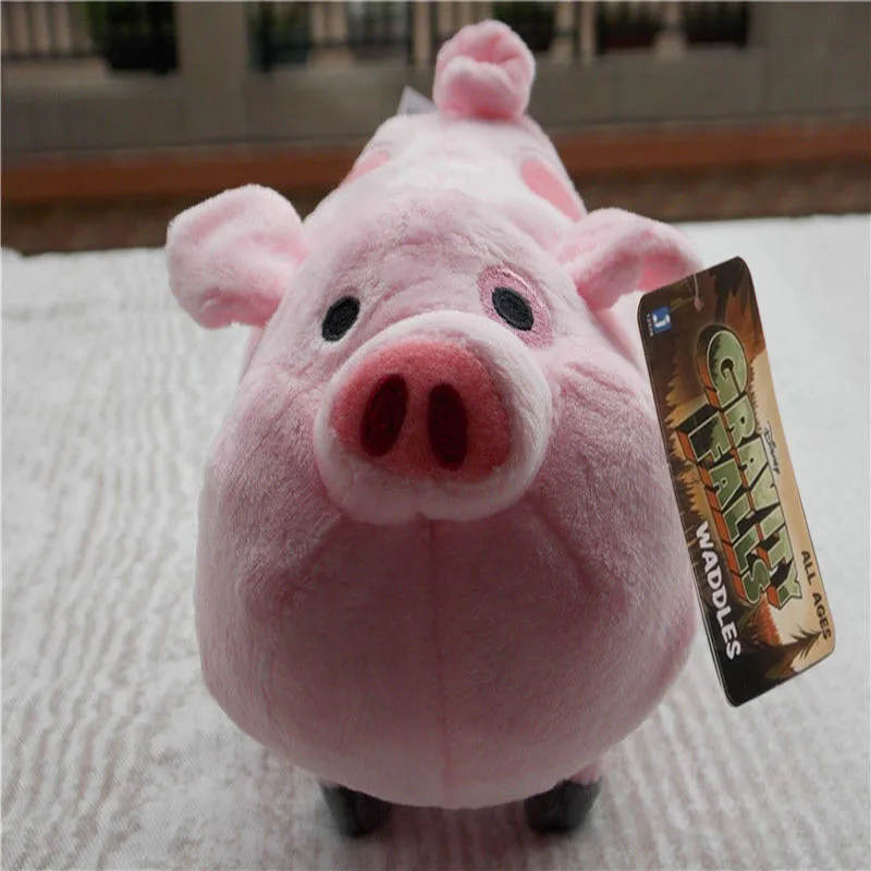 18cm Anime Gravity Falls Waddles Pig Figure Kawaii Animal Pillow Doll Fashion Ornament Toy Cute Kids Collection Gifts