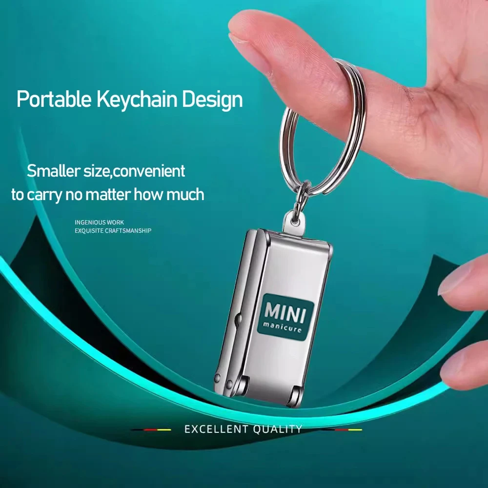 Ultra-Portable Nail Clipper Kit – Collapsible Stainless Steel Nail Scissors & Cutters Designed for Travel Everyday Manicure Care