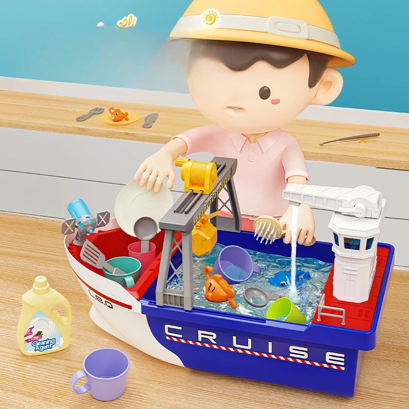 Fishing Toys Children's Water Play Magnetic Fishing Toys Water Park Gift Box for Boys and Girls 3-6 Years Old