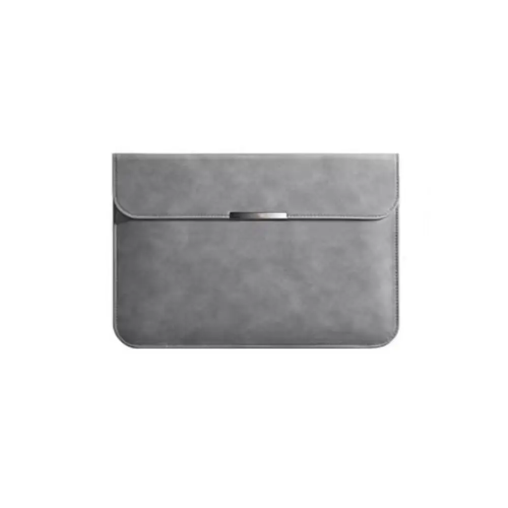 Universal Portable Computer Storage Bag 14/15inch PU Leather Laptop Bag Clutch Bag Solid Color Tablet Cover School