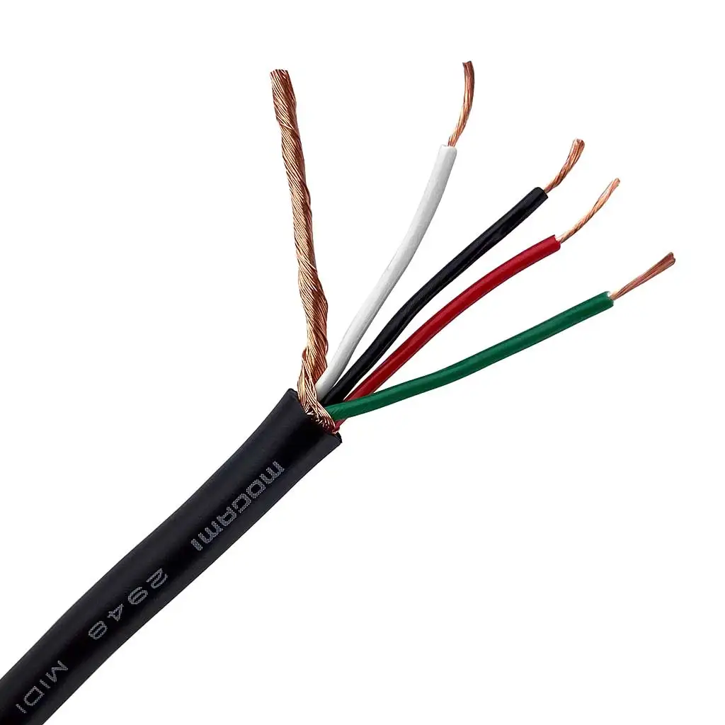 ■ Japan Mogami 2948 Midi Synchro Cable Assemblies Musical Instrument Digital Interface Keyboard Cable 4-core Shielded Bulk Cable
