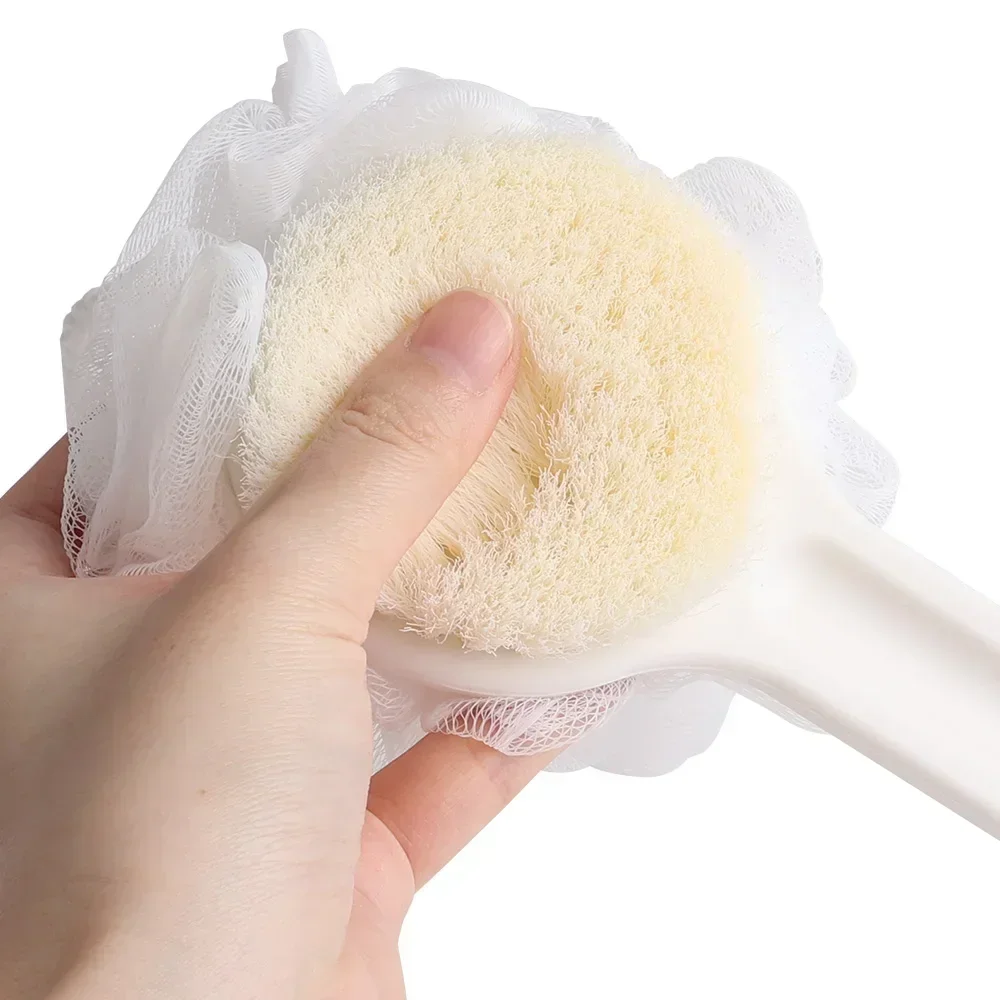 1Pcs Long Handle Shower Body Brush Bathing Massage Double Side Back Body Exfoliating Brush Bathroom Wash Brush Bath Tools