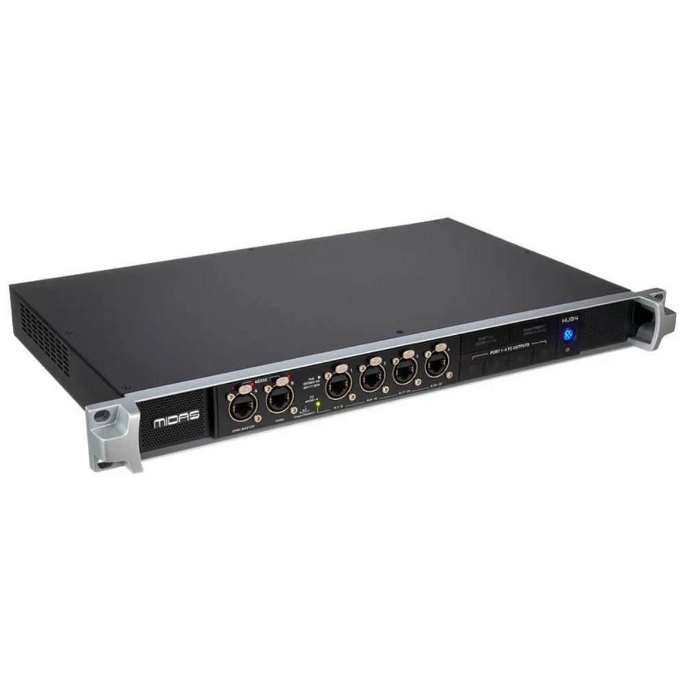 Midas HUB4 Monitor System Hub with 4 PoE Ports for Personal Mixers