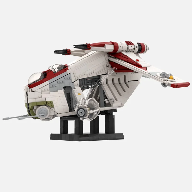 3014PCS Gunship Space War Weapon MOC SpaceShip Battle Model Building Blocks Architecture DIY Assembly Model Toys Gift