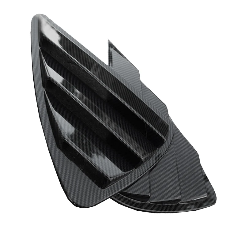 Carbon Fiber Car Rear Triple-cornered Window Louvers Side Vent Cover Decoration for MG 6 2017 2018 2019 2020