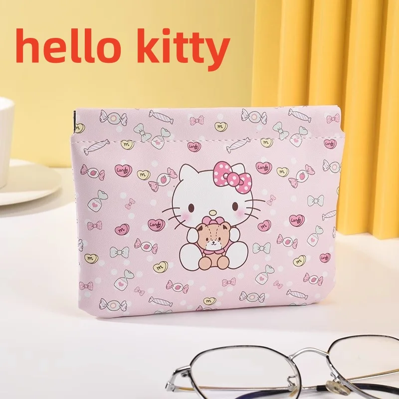 

hello kitty y2k cosmetic bag kuromi data cable storage bag headphone carry charger coin purse coin girl Christmas gift anime