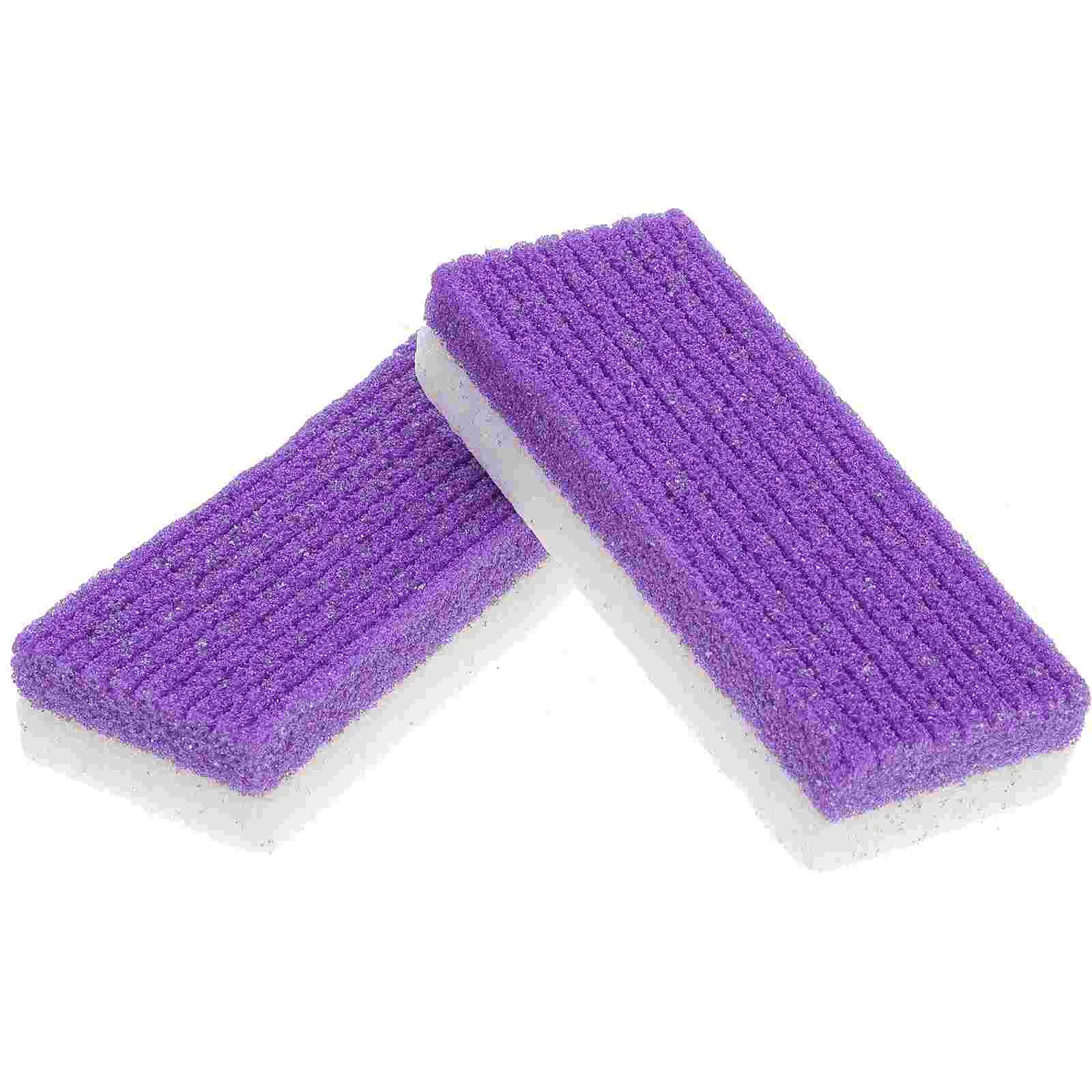 

4 Pcs PU Foot Exfoliators Pedicure Tools Foot Callus Removers Scrubbers Pedicure Scrapers Foot Rasp Exfoliators (Purple）