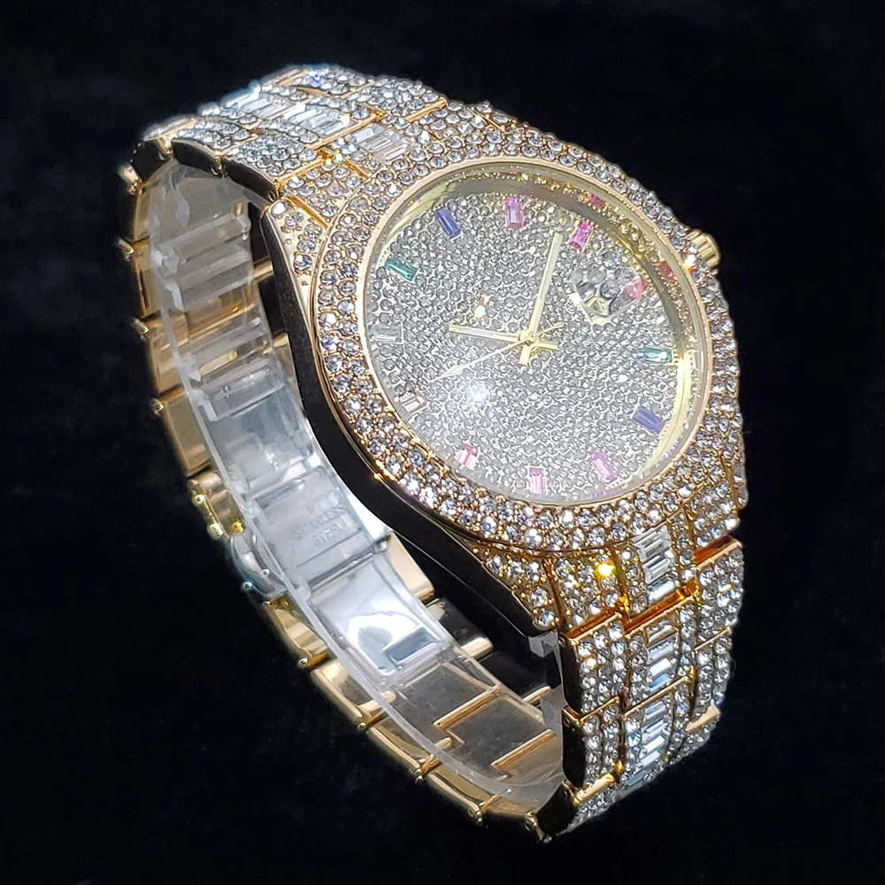 2026 Neue Luxus-Diamantuhr für Herren, Top-Verkauf, Modische Iced-Out Quarz-Armbanduhr, Hip-Hop-Street-Style, Exquisite Weihnachtsgeschenke – Detail 21