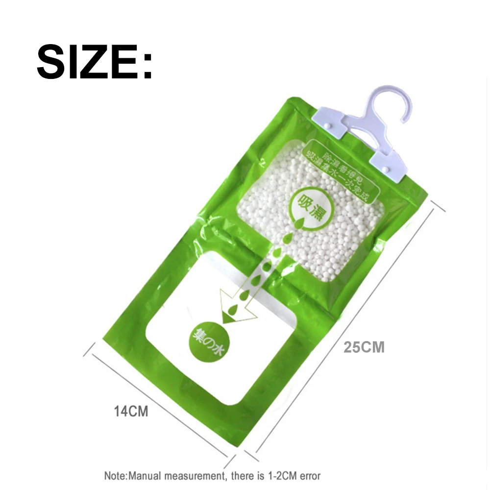 ถุงดูดความชื้นแบบ3ชิ้น/ล็อต100ก. สำหรับตู้เสื้อผ้าตู้รองเท้าตู้หนังสือถุงดูดซับความชื้น