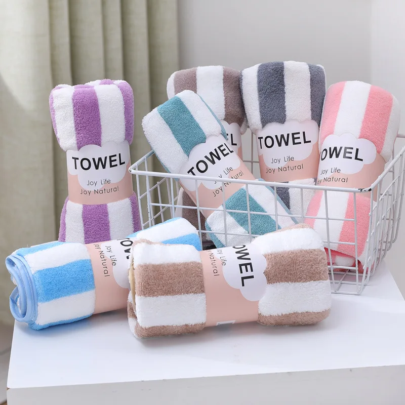 

Coral fleece towel adult gift bath towel household adult soft face towel unisex beach towel wholesale