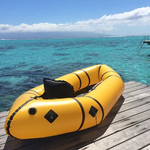 Cheap 2 Person PVC or Tpu Inflatable Kayak Packraft Boat Ultralight Inflatable Whitewater Packraft With Paddle