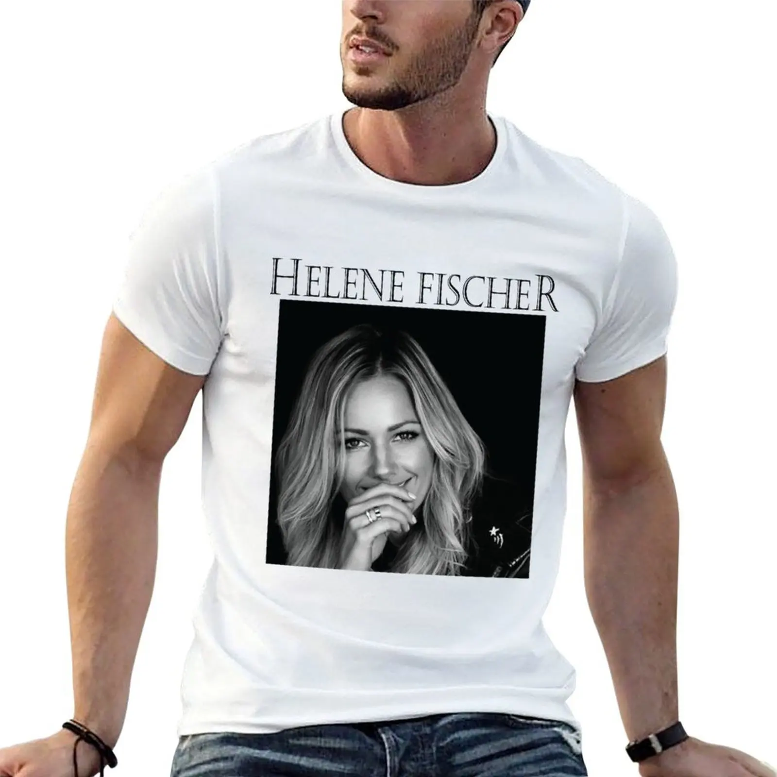 Camiseta Helene Fischer, Helene Fischer para mulher, camiseta Helene Fischer de algodão masculina 100% camiseta masculina de verão