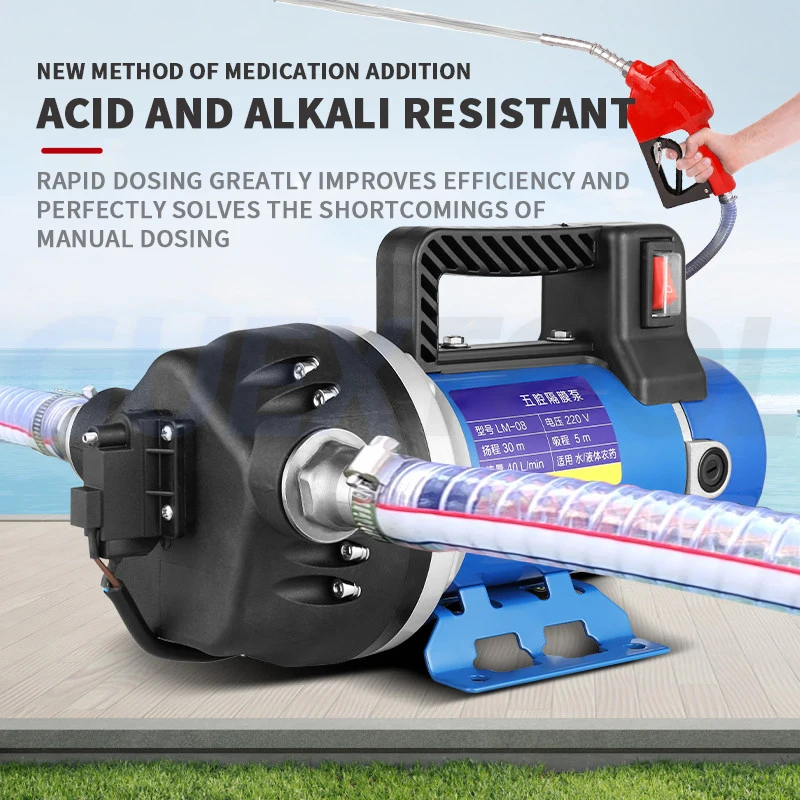 

12V / 48 - 60V / 220V Беспилотный дозирующий насос Насосы высокого давления для орошения вспомогательный самоотсасывающий диафрагменный насос самовсасывающий насос высокого давления Выключите пушку. Коррозиеустойчивые