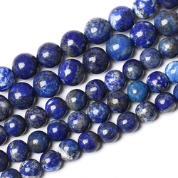 AA Natural Lapis Lazuli Stone Sphere for Jewelry Making 4 6 8 10mm Round Loose Garment Beads DIY HandMade Crafts Accessorie 15''