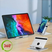 Metal Tablet Stand for IPad IPhone Holder Rotating Tablets Phone Support Foldable Bracket Home Office Desktop Kitchen Travel