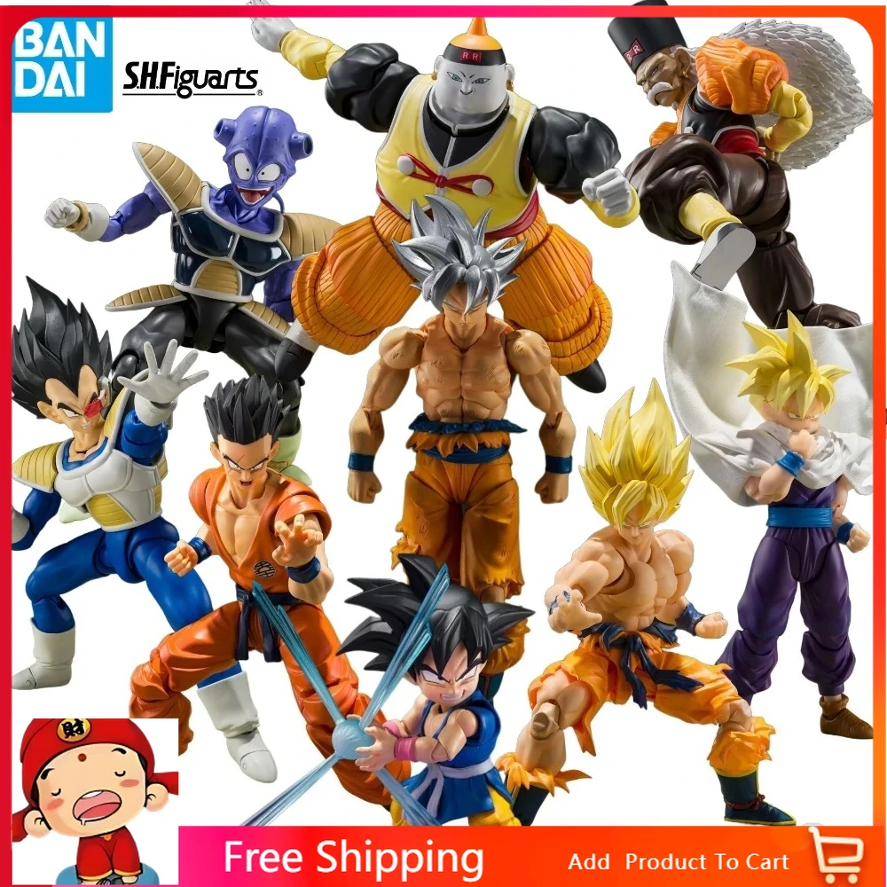

BANDAI Dragon Ball S H Figuarts SHF Broly Frieza Vegeta Legendary Goku Android 19 V Jump 30th Goku Action Toy Figures Gift