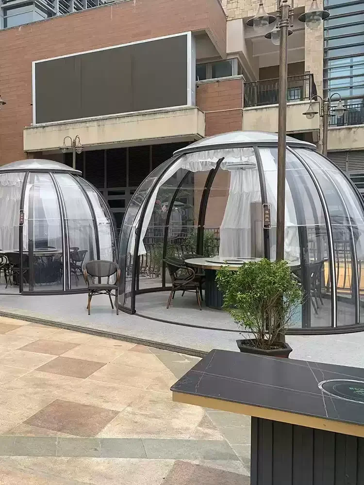 Customized Outdoor Restaurant Scenic   Bubble House Outdoor Transparent Sun Room Movable