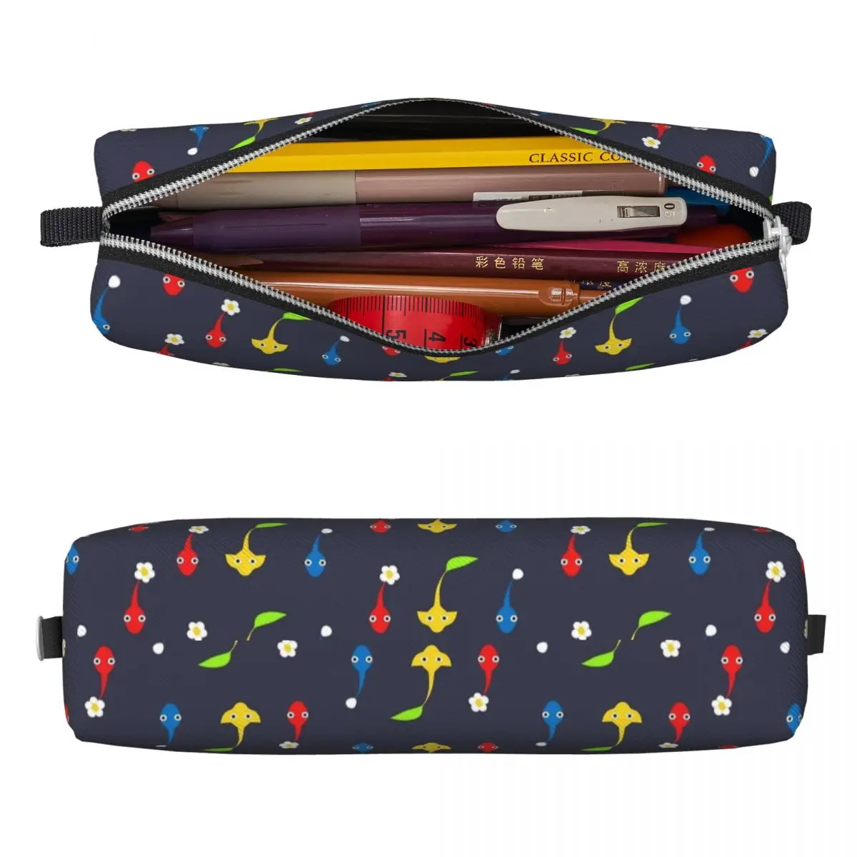 Pikmin Characters Pencil Cases Pencil Pouch Pen Holder for Student Big Capacity Bag Students School Gift Stationery