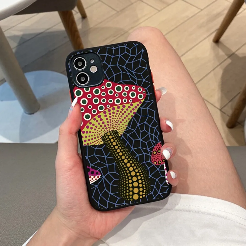 Yayoi Kusama Art Phone Case For iPhone 14 X XR XS 7 8 Plus 11 12 13 pro MAX 13mini Matte Shockproof Case