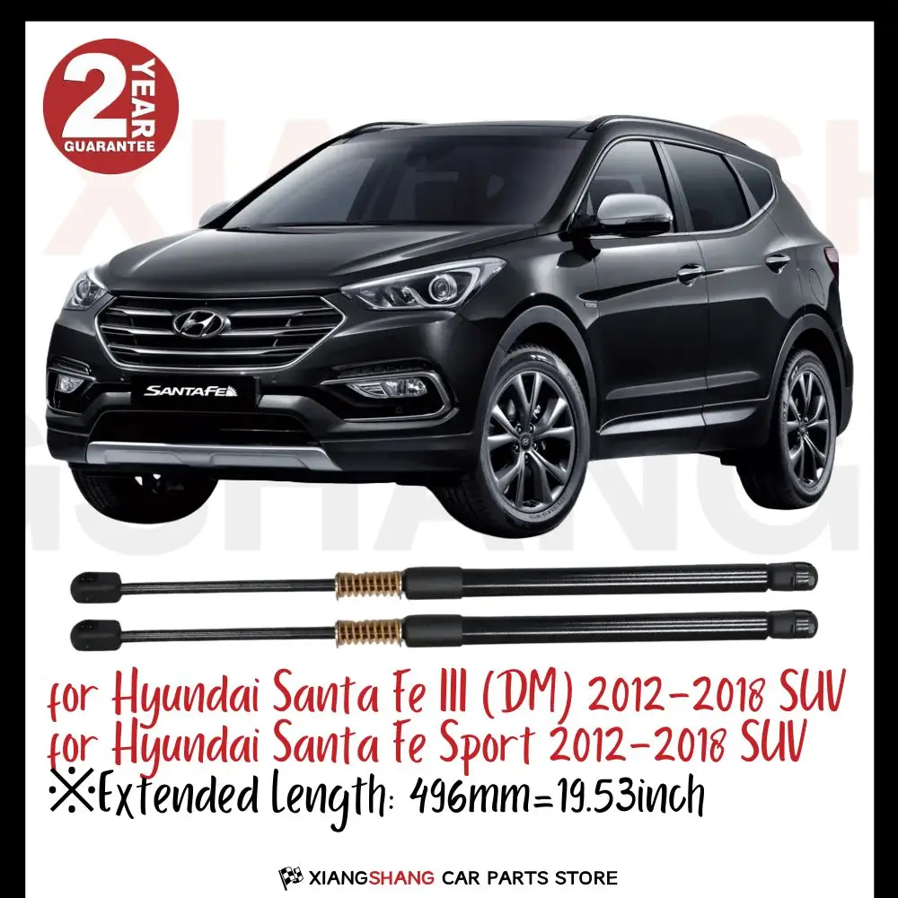 

2 шт. задний демпфер задней двери для Hyundai Santa Fe III (DM) 2012-2018 внедорожник с пружиной багажника, газовые стойки с зарядкой
