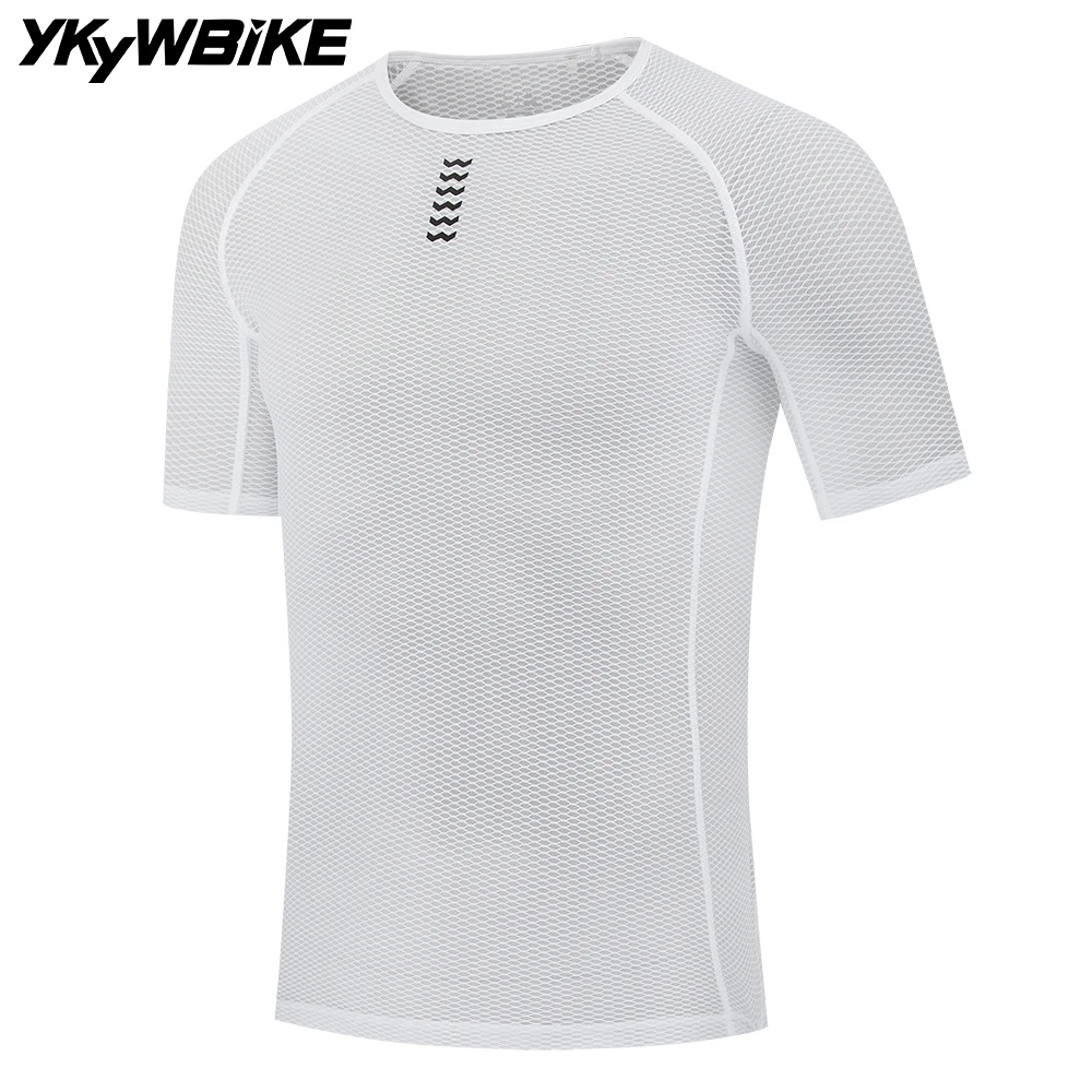 

YKYWBIKE Bike Cycling Base Layers Pro Cool Mesh Superlight Bicycle Short Sleeve Shirt Breathable Cycling Jerseys Cycling Clothin