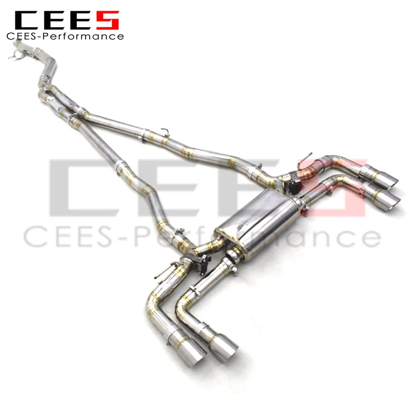 

Cees для BMW 540 540i G30 G38 3.0T B58 2018-2024, выхлопная система Turbo Catback, выхлопные трубы с клапаном