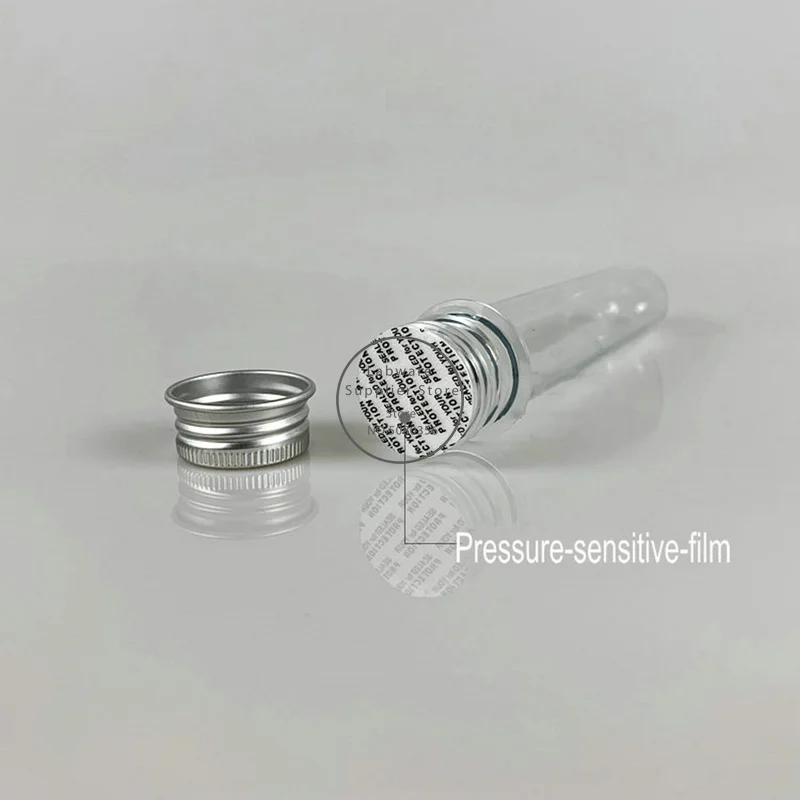 10pcs lab 30/40/70/100ml PET test tube bottle Transparent cylindrical plastic refillable bottle for Mask candy data line