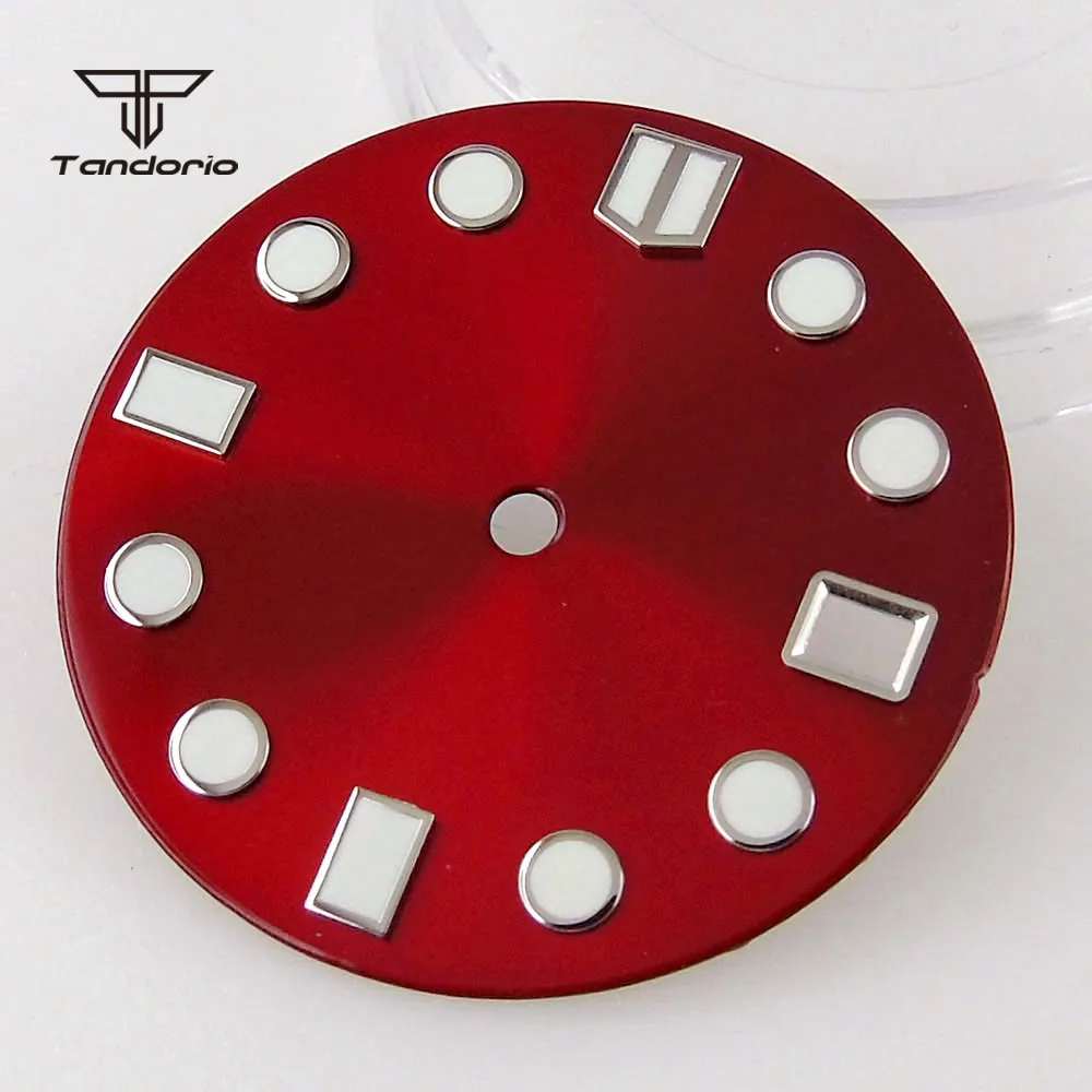 28.5mm Watch Accessories Sunburst Gradient Sterile Dial Blue Luminous Fit for NH35 NH35A Automatic Movement