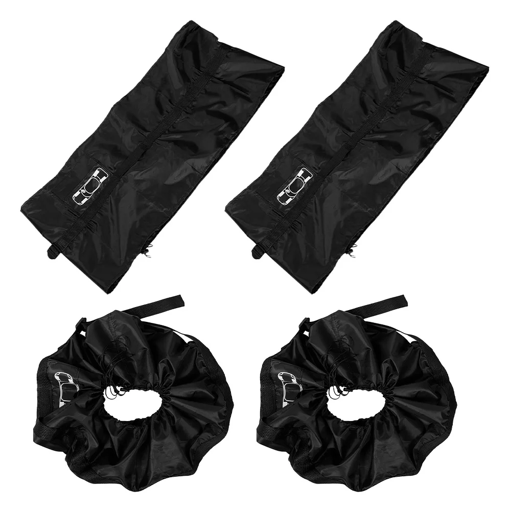 

4Pcs Rv Tire Covers Polyester Camper Trailer Durable Wheel Covers Tire Protection Tyre Cover Polyester Camper Accessories