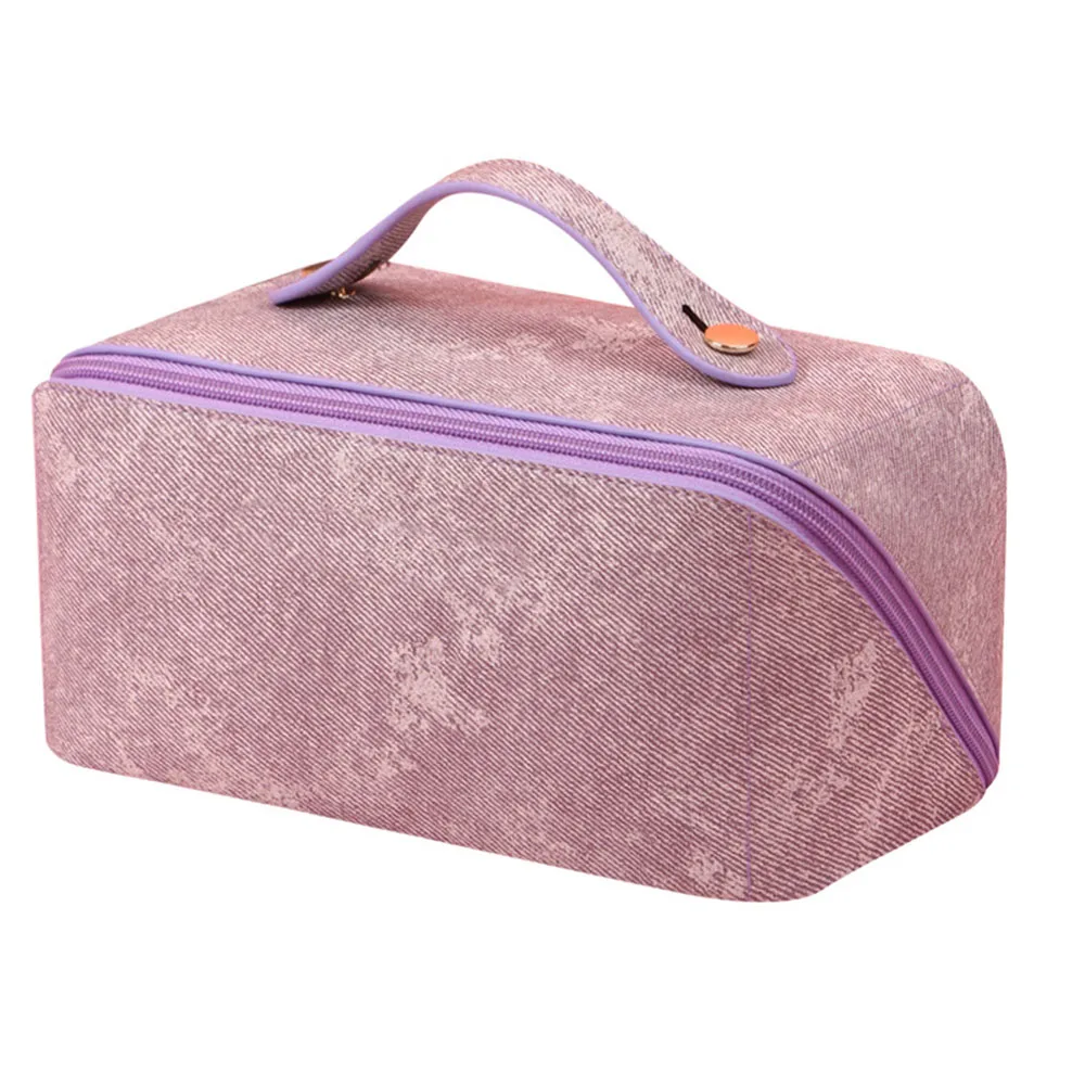 Custom PU Leather Large Capacity Multifunctional Makeup Bag With Any Name, Embroidered High-end Sense Ins Style Wash Bag