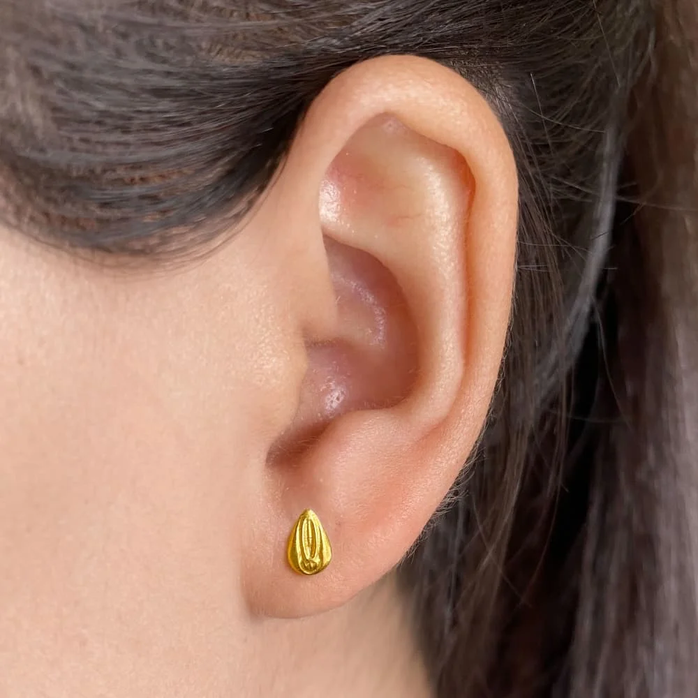 Twolobes 1 Stück ASTM F136 Titan Tropfenförmiger Labret-Piercing Innengewinde Flacher Rücken Ohrstecker Helix-Ohrring Schmuck 18G 16G – Detail 5