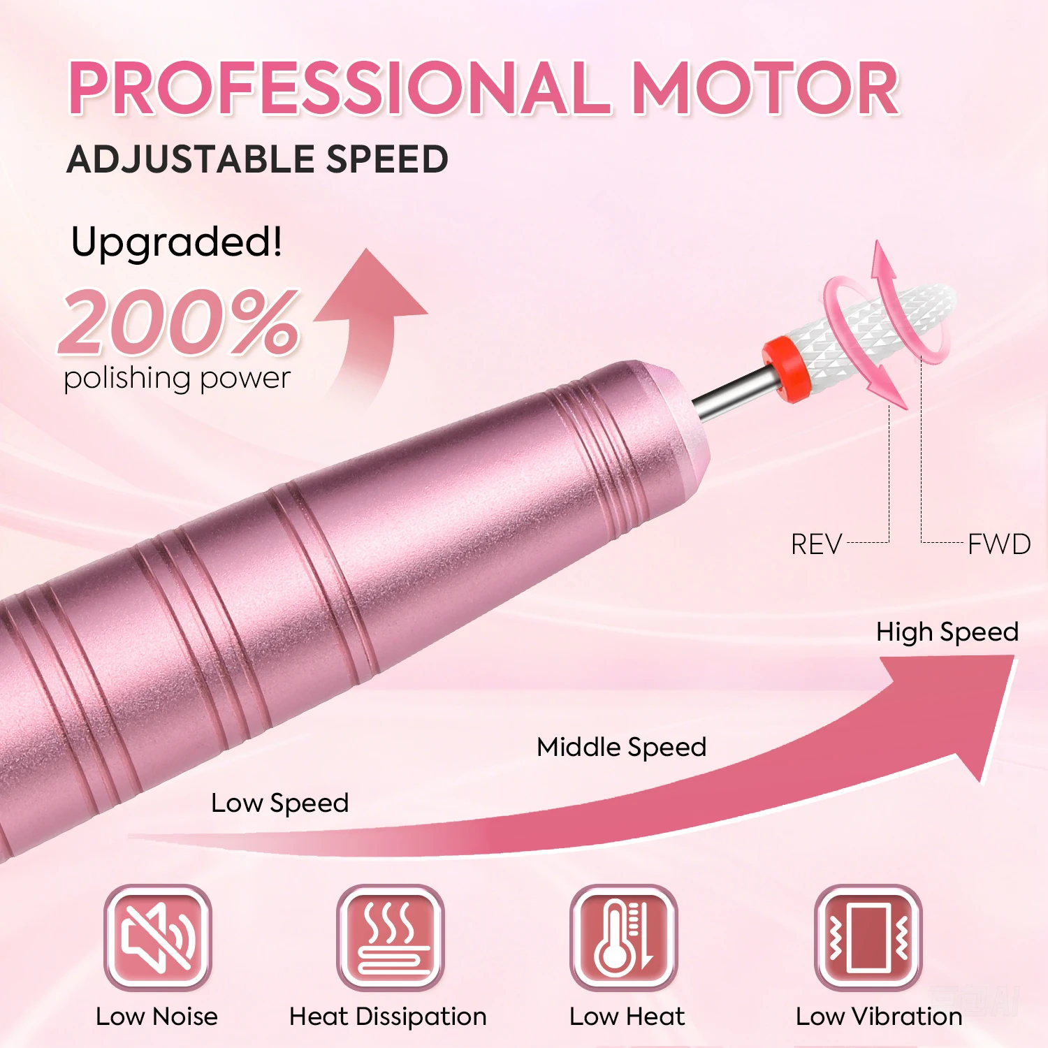 Dianabeauty 12000rpm máquina de broca de unhas elétrica sem fio lixadeira para manicure gel unha polonês profissional ferramenta salão de beleza
