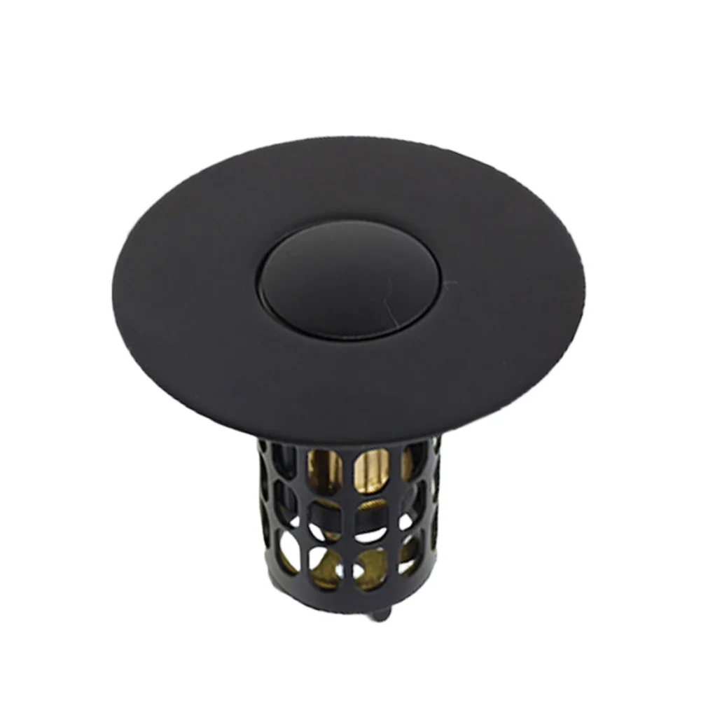 Metal Core Basin Drain Stopper with Anti-Clog Removable Filter and Odor-Blocking Seal for Standard 1.1-1.5 Inch Sinks