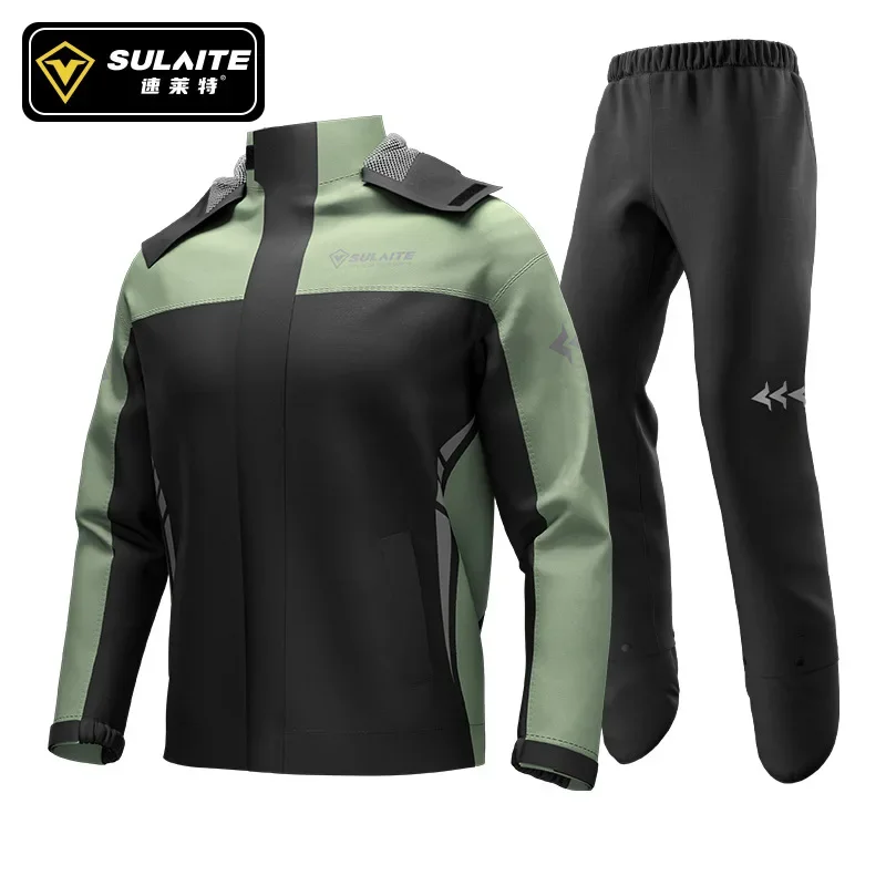 

Sulaite-Waterproof Motorcycle Raincoat, Motorbike Rain Suit, Jacket PantsReflective, Motocross Riding Equipment, Fashion