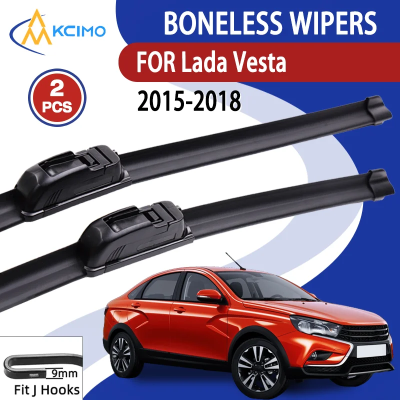 

Подходит для Lada Vesta 2015-2018 24 "+ 18" U-образные щетки стеклоочистителя без костей Премиум-класса из резины AAA, ультра тихие, без разводов