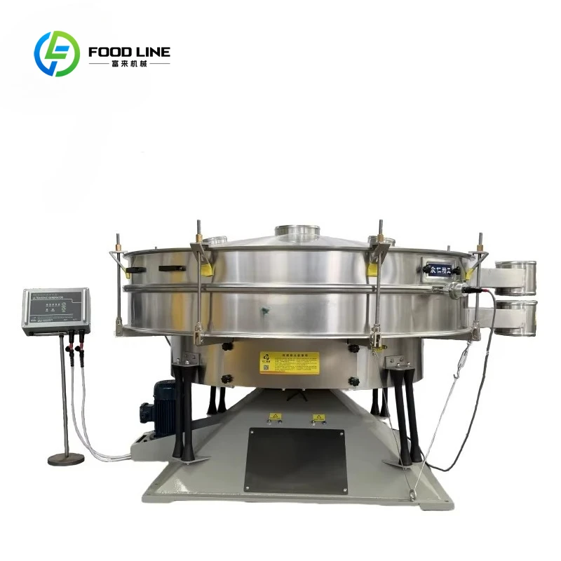 Steel Bearing Rotary Vibrating Screen Separator For Milk Powder Tapioca Starch Breadcrumb Food Processing