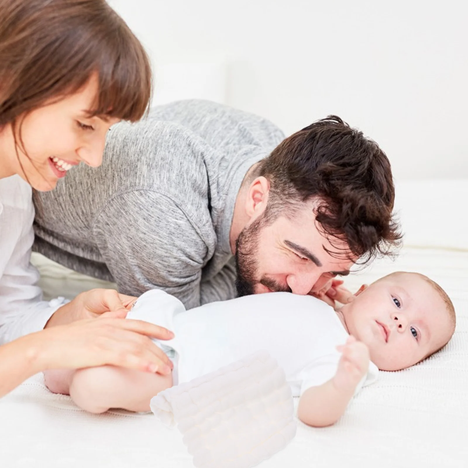 

10pcs Baby Diaper Liners Cotton Reusable Newborn Cloth Inserts Breathable Moisture Absorbing Peanut Shape Soft For Infant