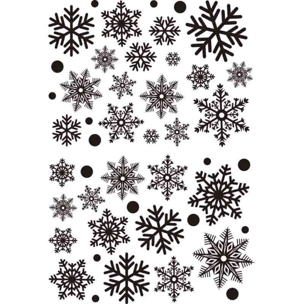 30pcs PVC Christmas Snowflakes Sticker Electrostatic Glass Clings Wall Sticker White Snowflake Wallpaper Window Decal