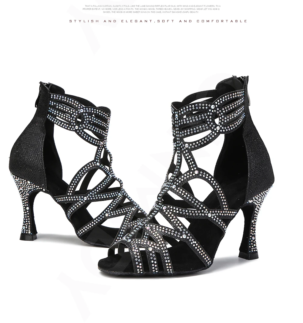 CINMIDY Neue Damen-Latin-Tanzschuhe, Modische Partyschuhe, Ballsaal-Tanzstiefel, Salsa-Tango-Schuhe, Damen-Tanzsandalen – Detail 16