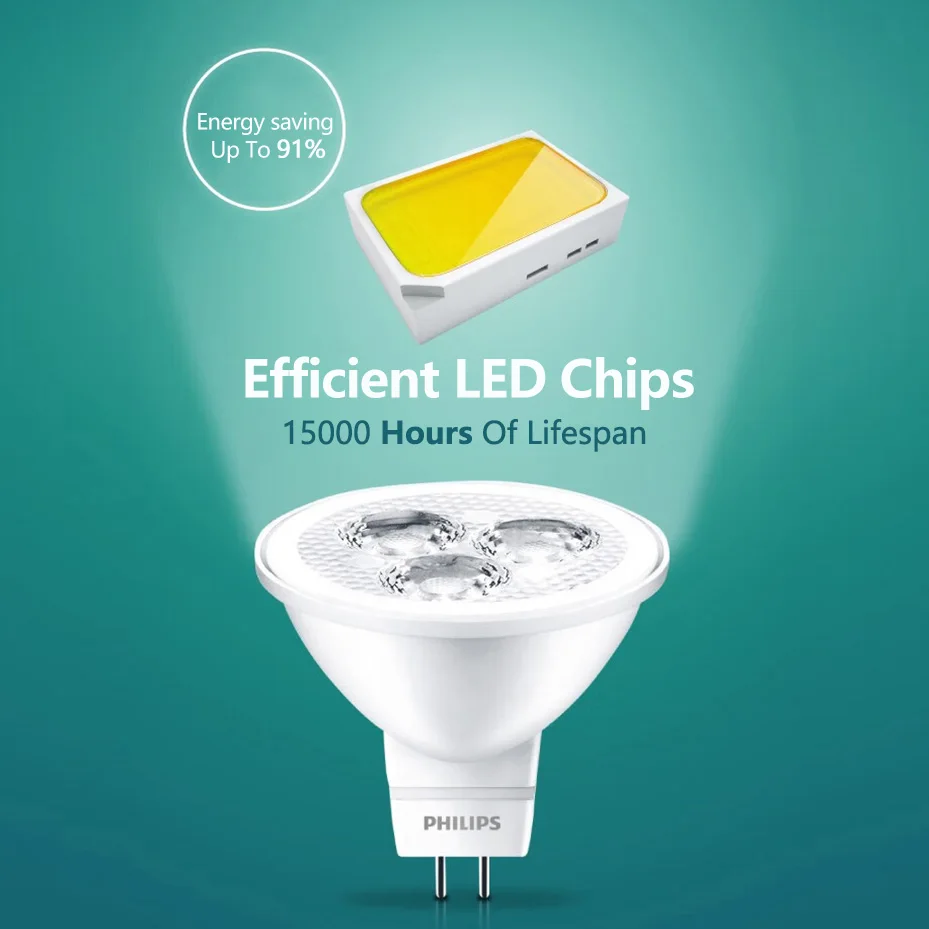 فيليبس كور برو LED بقعة ضوء MR16 3 واط 5 واط 12 فولت عاكس لمبة GU5.3 حامل 2700 كيلو 6500 كيلو الأبيض مصباح مريح للعين لمحلات الفنادق