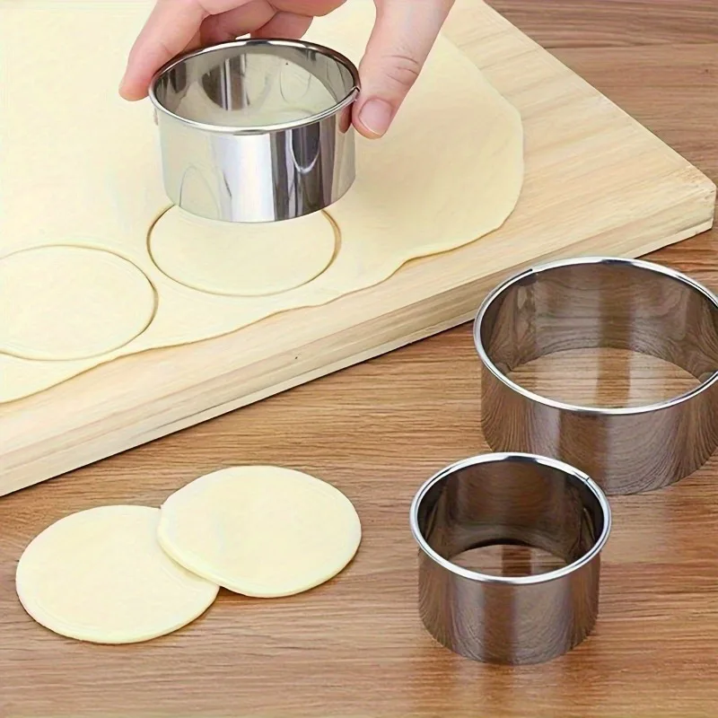 Stainless Steel Cookie Cutter Set,round Pastry Mold,Suitable for Baking Biscuits, Dessert, Fondant,Metal Baking Accessories