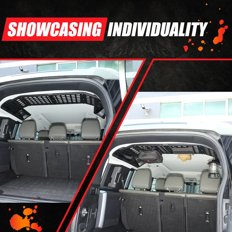 For Land Rover Defender 110 130 2020 2021 2022 2023 Car trunk roof extension rack Layered storage rack Car interior accessories