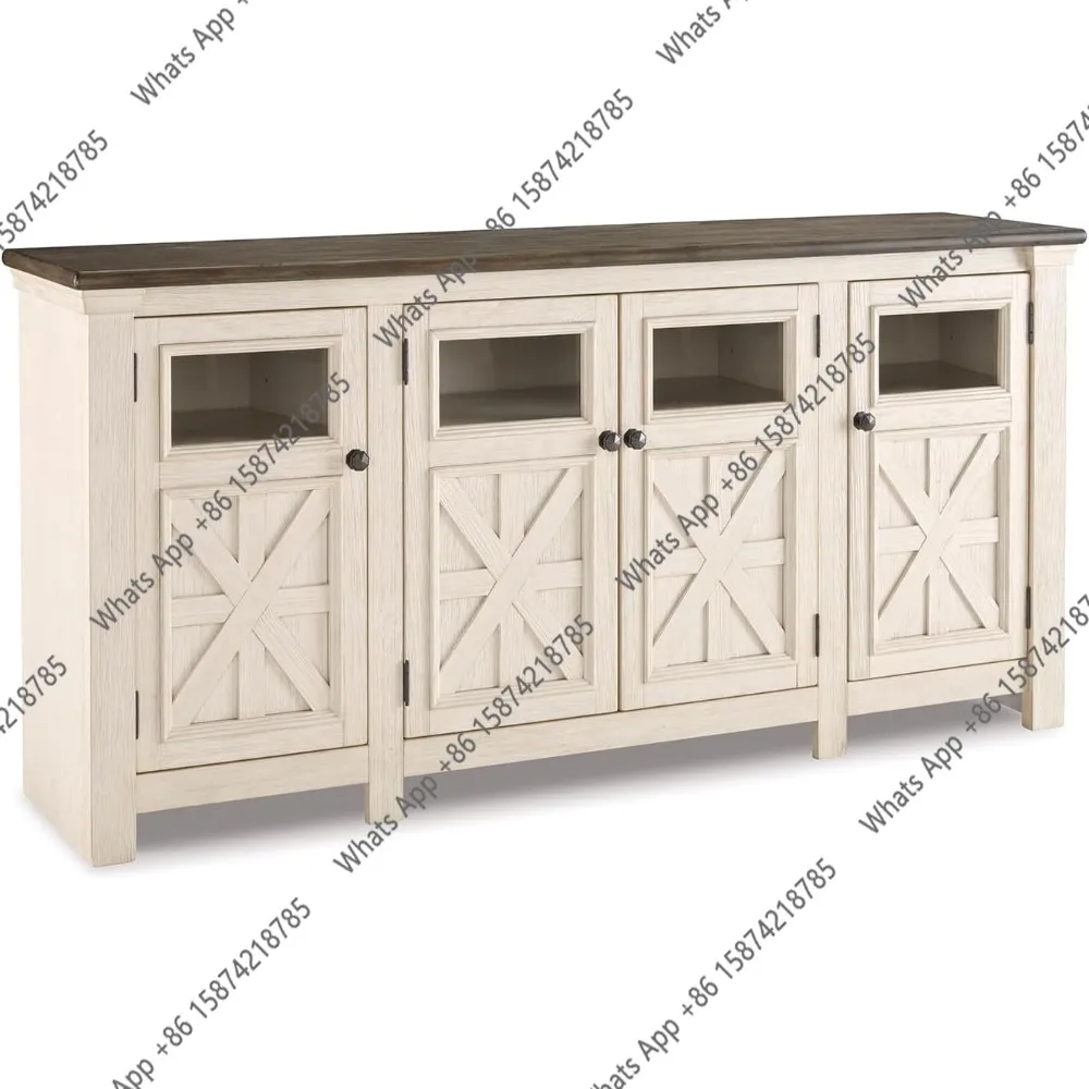 C Bolanburg Two Tone Farmhouse TV Stand, Fits TVs Up To 72