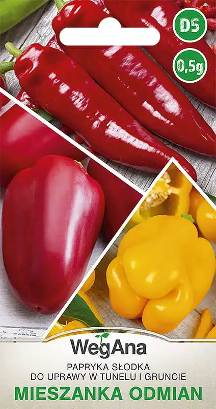 Mezcla de pimientos de variedades dulces 0,5g Semillas de pimiento vegetal VegAna