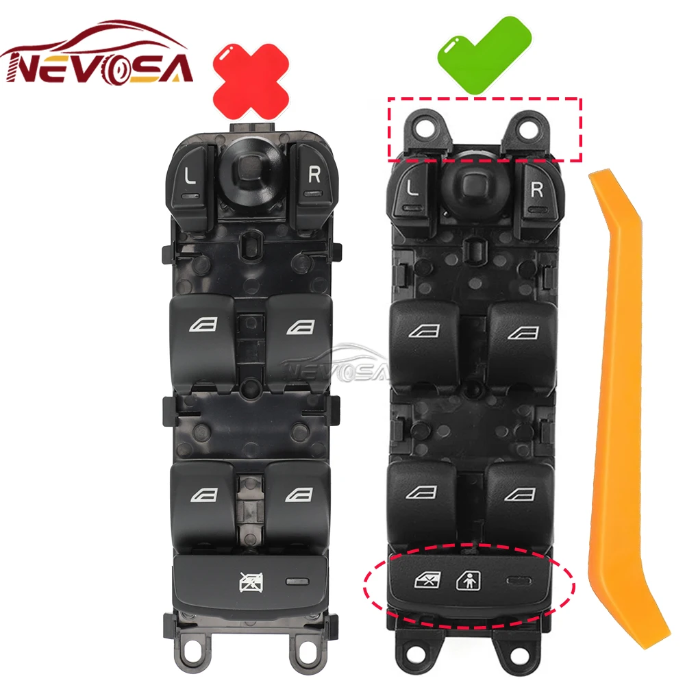 Electric Power Window Master Lifter Glass Switch For Volvo V60 S60 2011-2013 Volvo XC60 2009-2013 Left Hand Driver 31334348