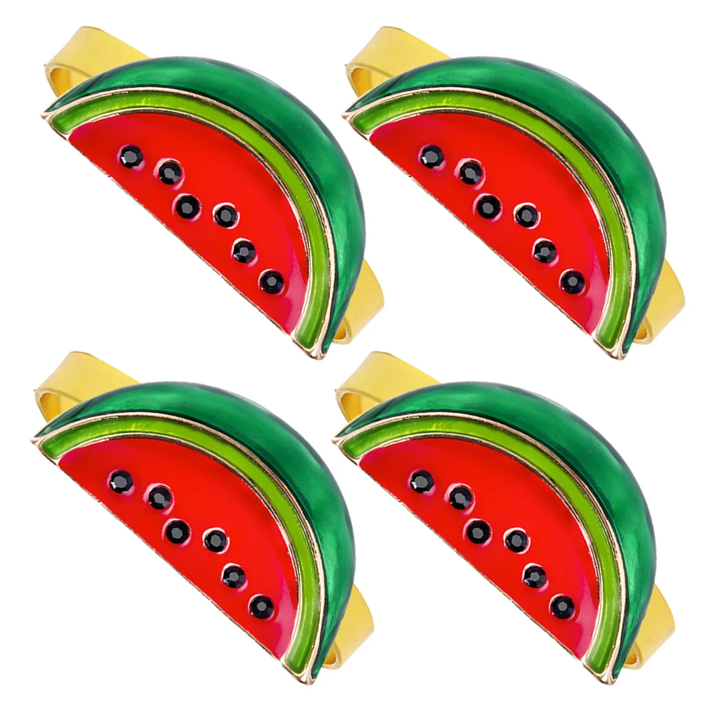 

Watermelon Napkin Buckle Festival Clasp Hawaii Beach Table Decor Party Supplies Fruit Boho Ring Holder Tie Cocktail Band
