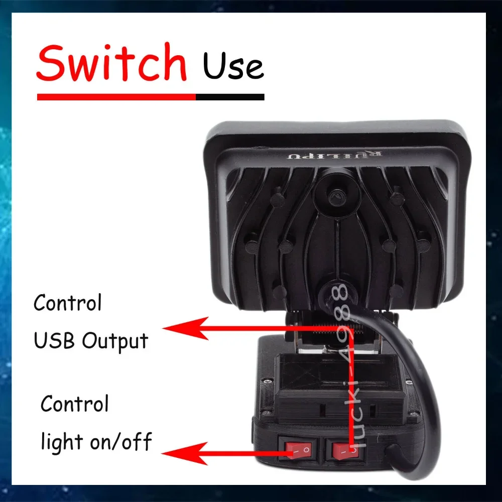 Imagem -04 - para Bosch 18v 20v Max Bateria de Lítio Led Luz de Trabalho com Saída Usb Recarregável sem Fio sem Bateria