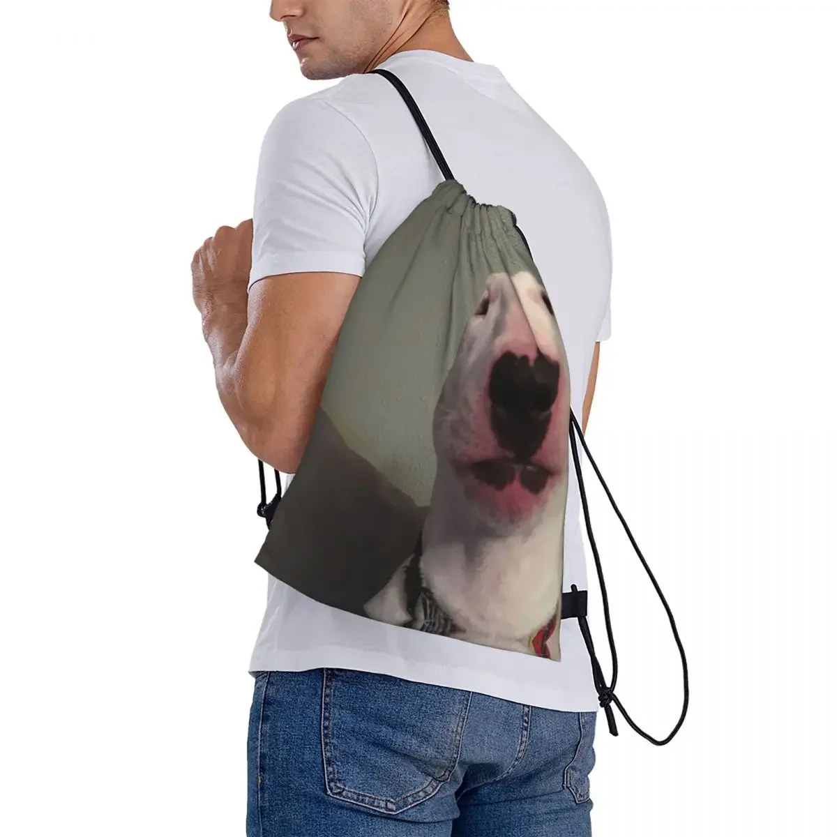 PupperNelson "Walter" Original Backpacks Drawstring Bags Drawstring Bundle Pocket Sundries Bag BookBag For Travel Students