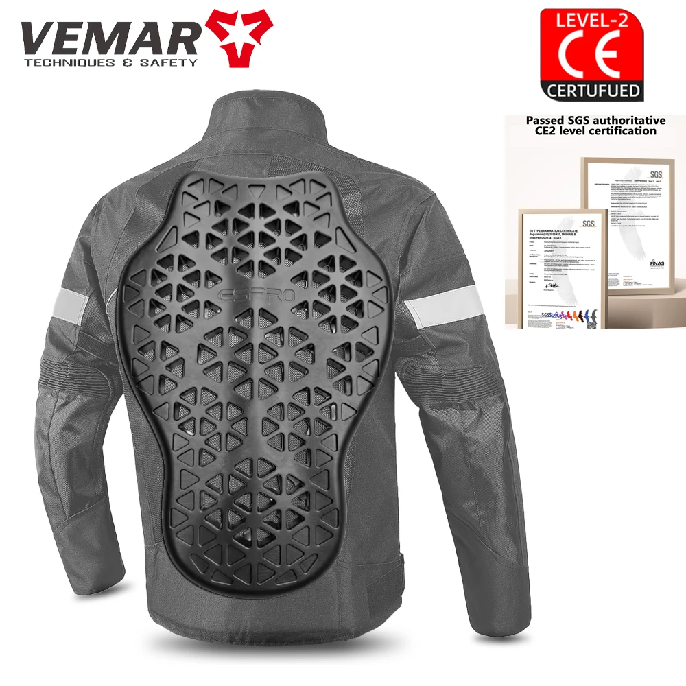CE Level 2 Certified Universal Motorcycle Back Protection Pad Racing Safety Insert Body Armor Protector Pad Motorbike Equipment